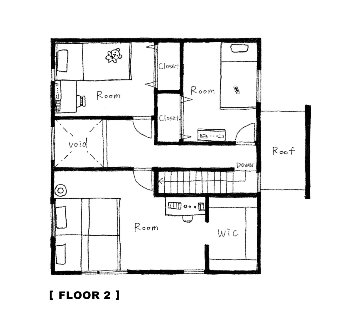 CUBE+ 2F間取り図