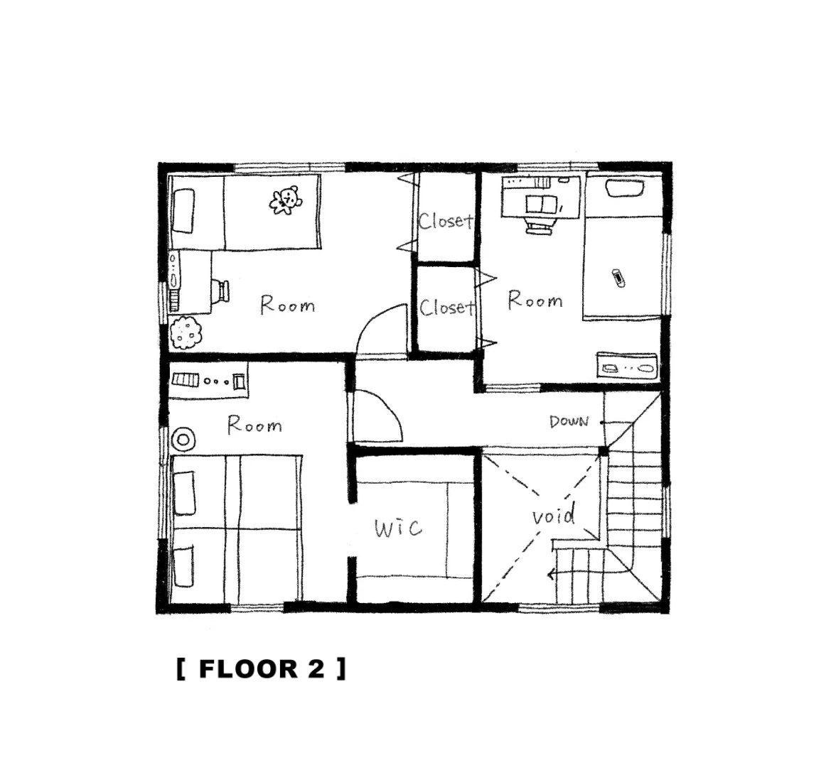 Mini-ZERO 2F間取り図