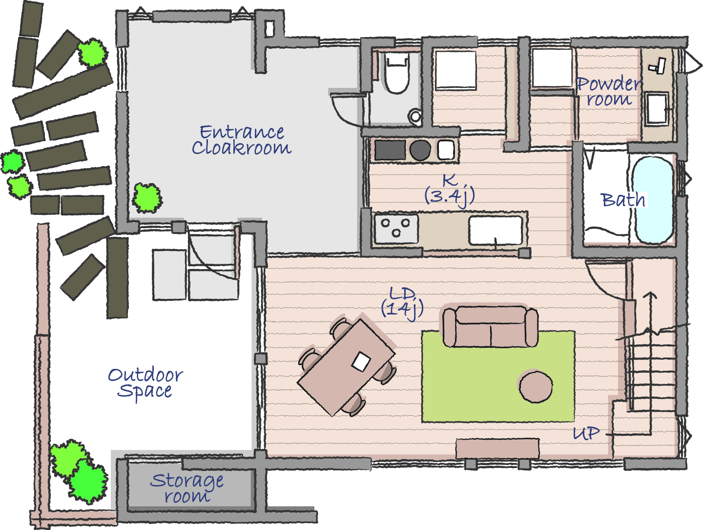 モデルハウスの間取り図