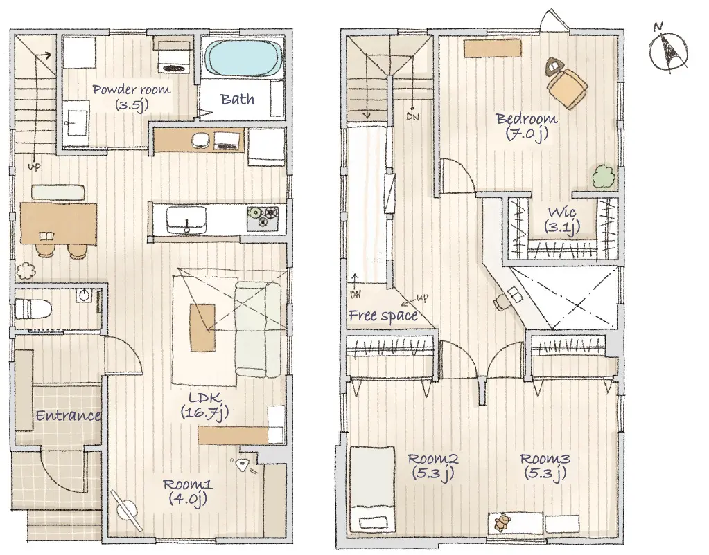 モデルハウスの間取り図